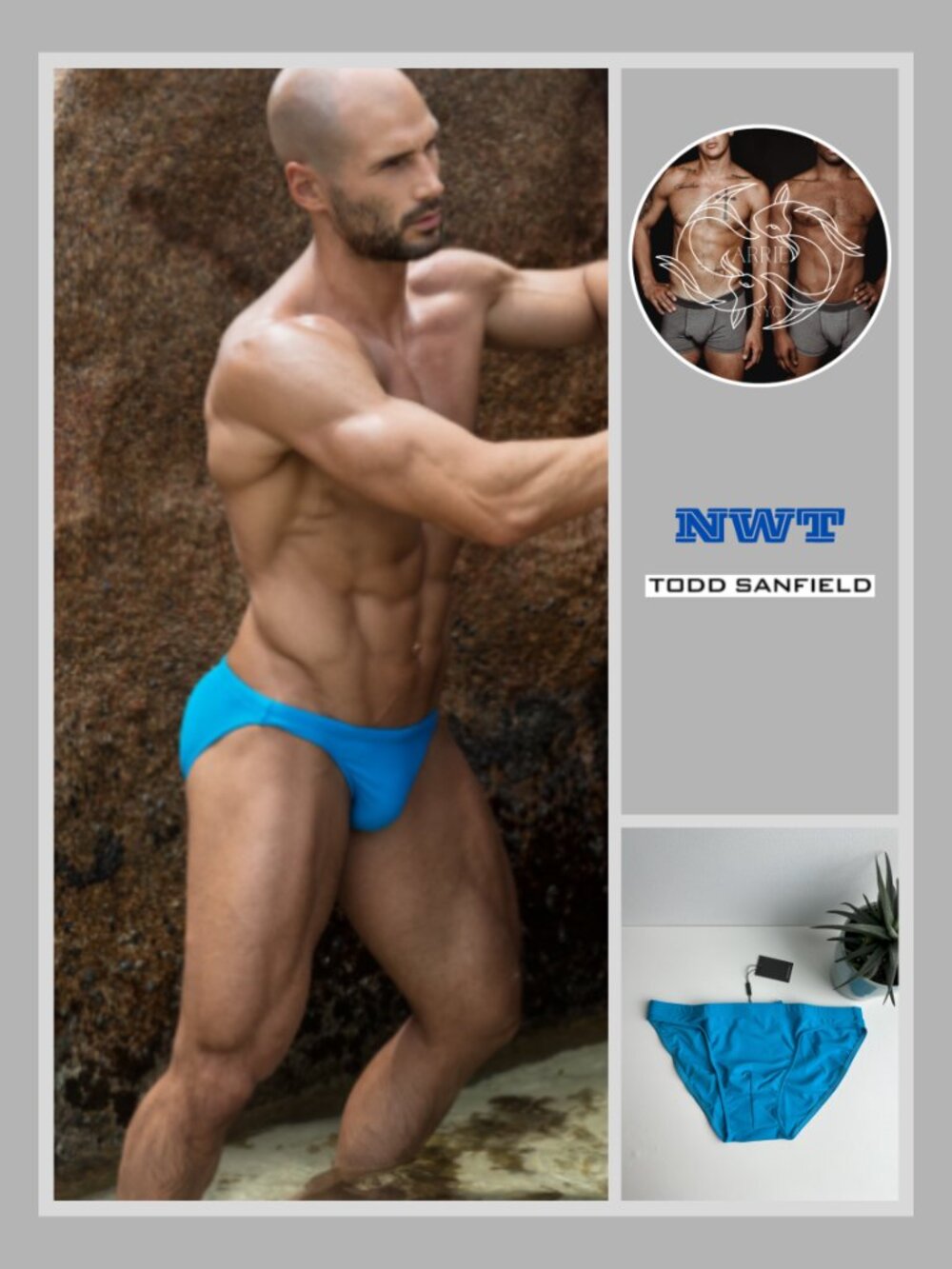 Todd Sanfield - Micro Swim Brief - Blue Surf (M)